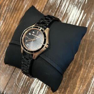 Karl Lagerfeld Black and Gold Timepiece